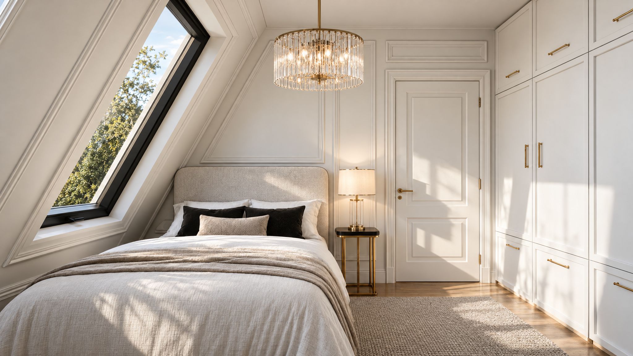 Schlafzimmer mit Dachflächenfenster