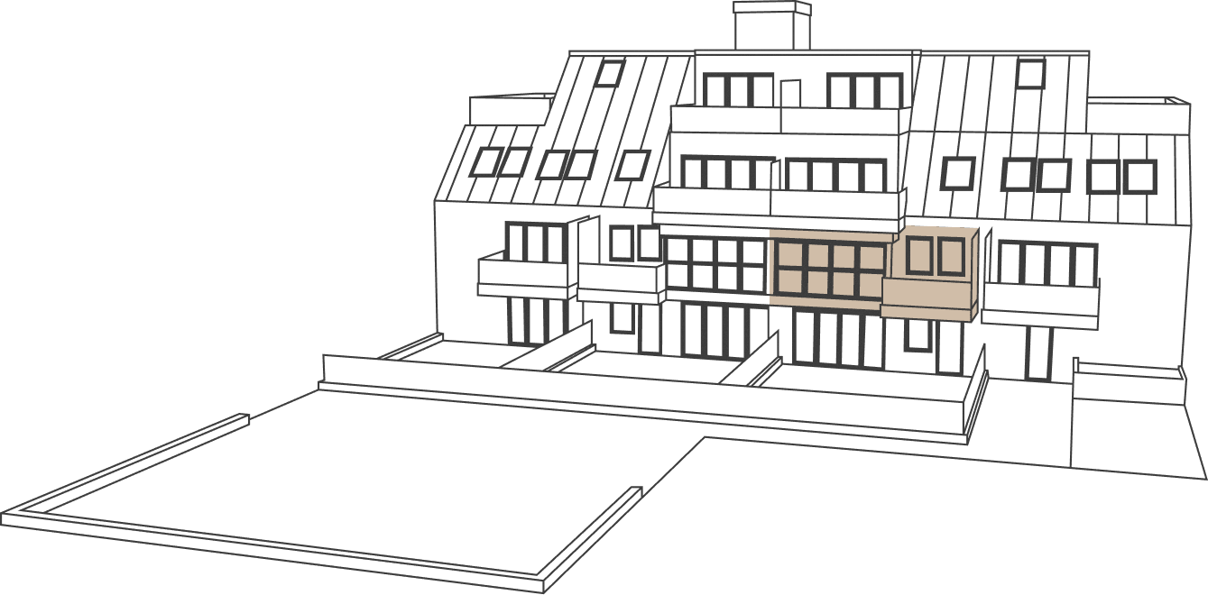 Lage von Top 10 im Haus, schematische Darstellung
