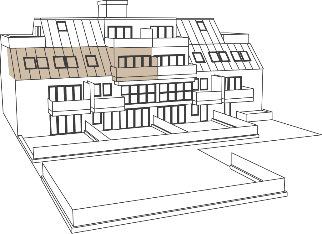 Lage von Top 11 im Haus, schematische Darstellung