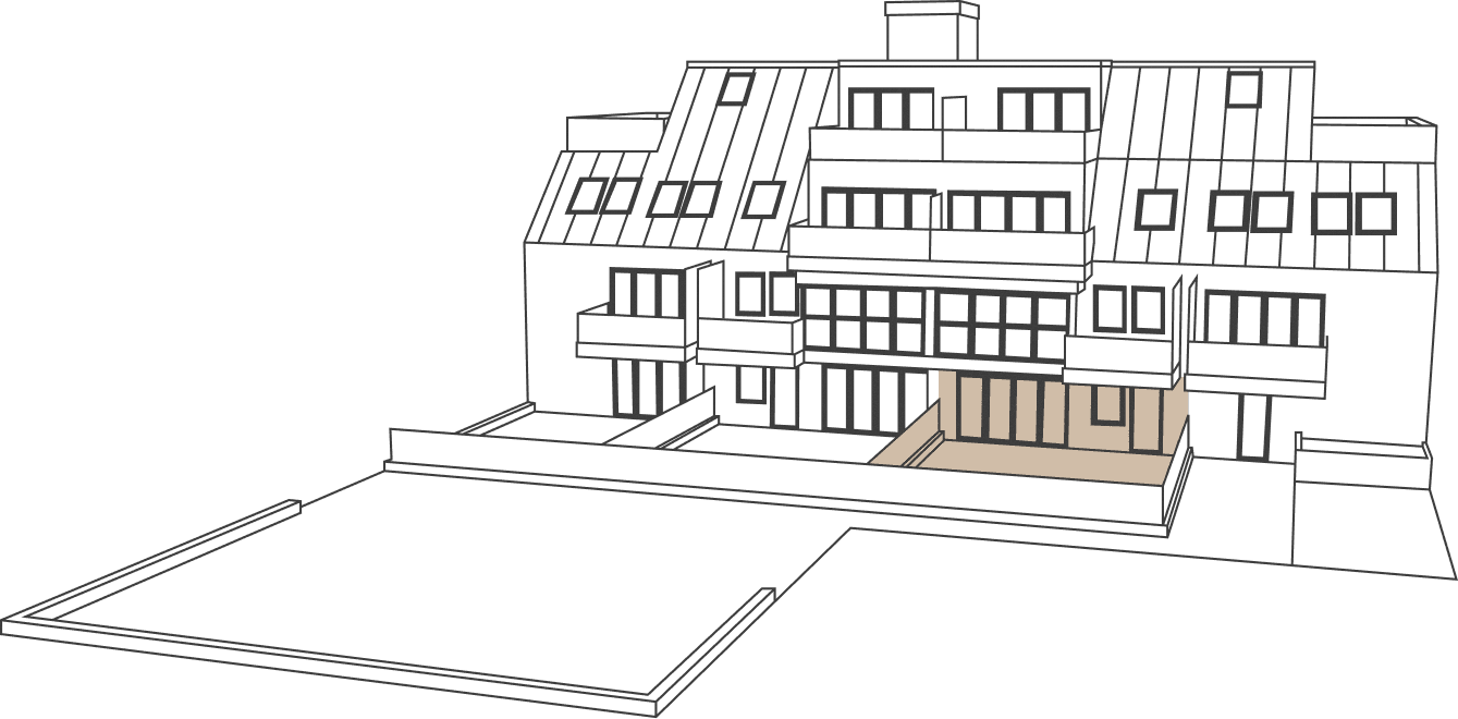 Lage von Top 4 im Haus, schematische Darstellung