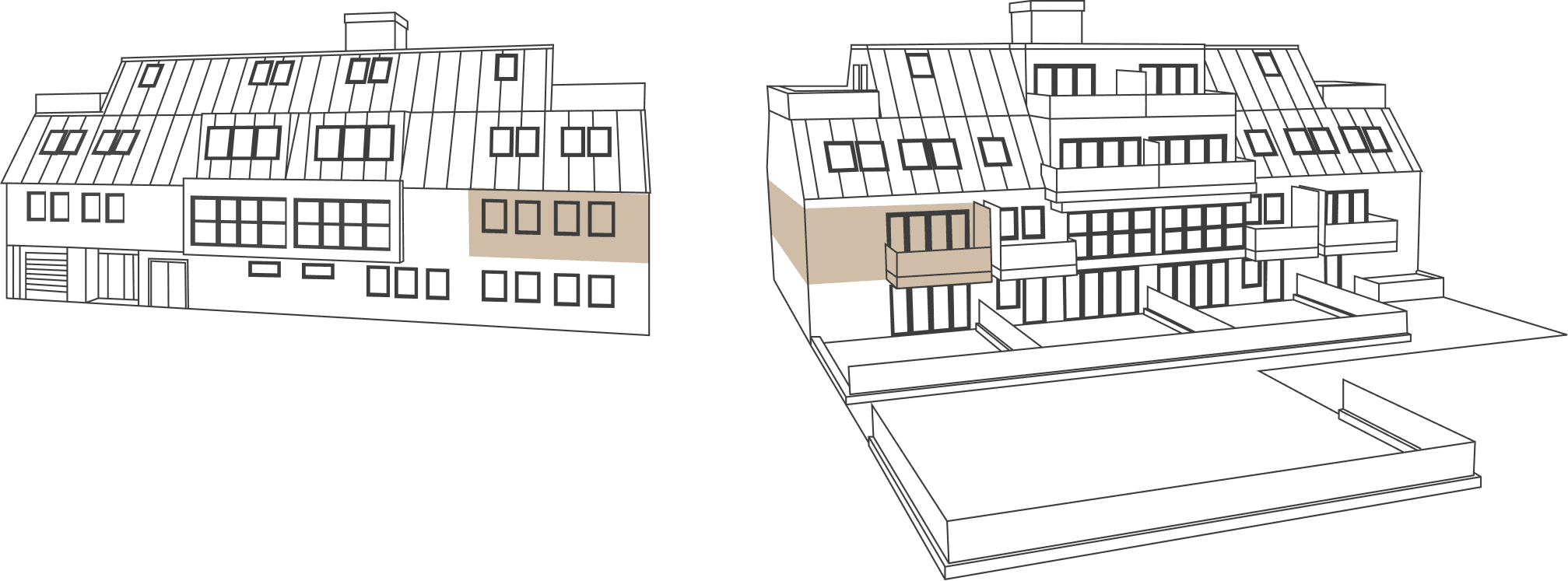 Lage von Top 6 im Haus, schematische Darstellung