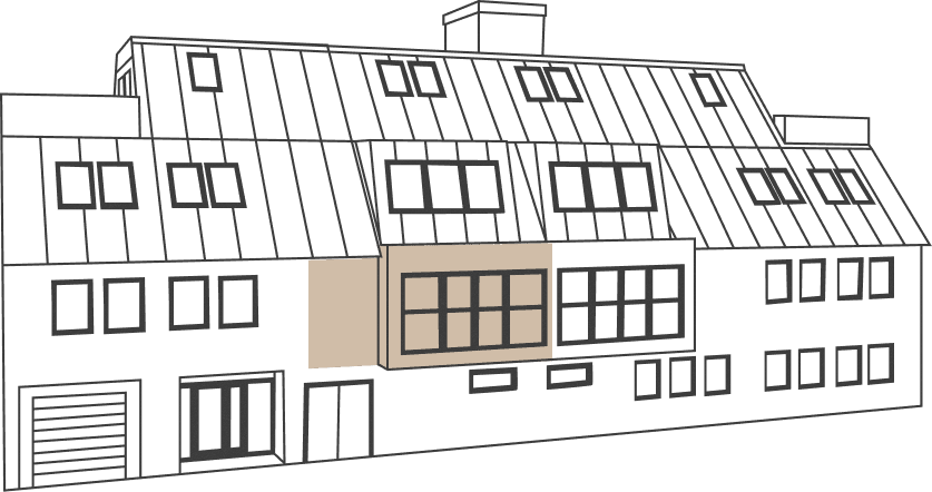 Lage von Top 8 im Haus, schematische Darstellung